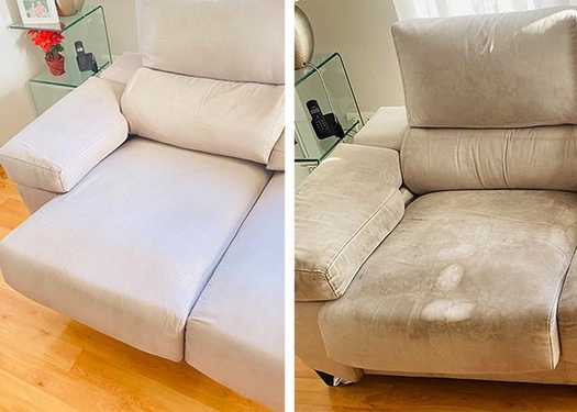 Limpieza de sofas a domicilio antes y despues