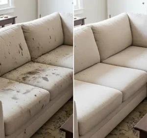 limpiamos sofas antes y despues