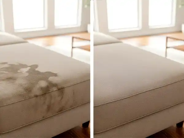 sofa limpio antes y despues